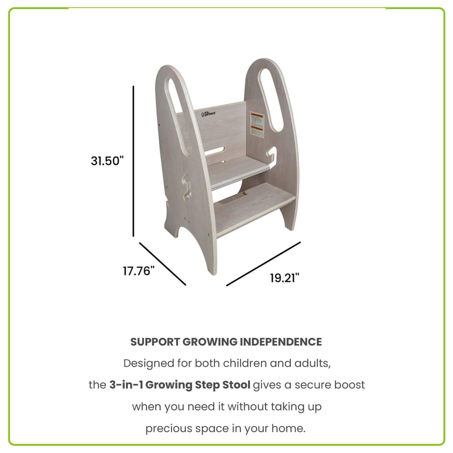 Little Partners 3-in-1 Growing Step Stool Ivory
