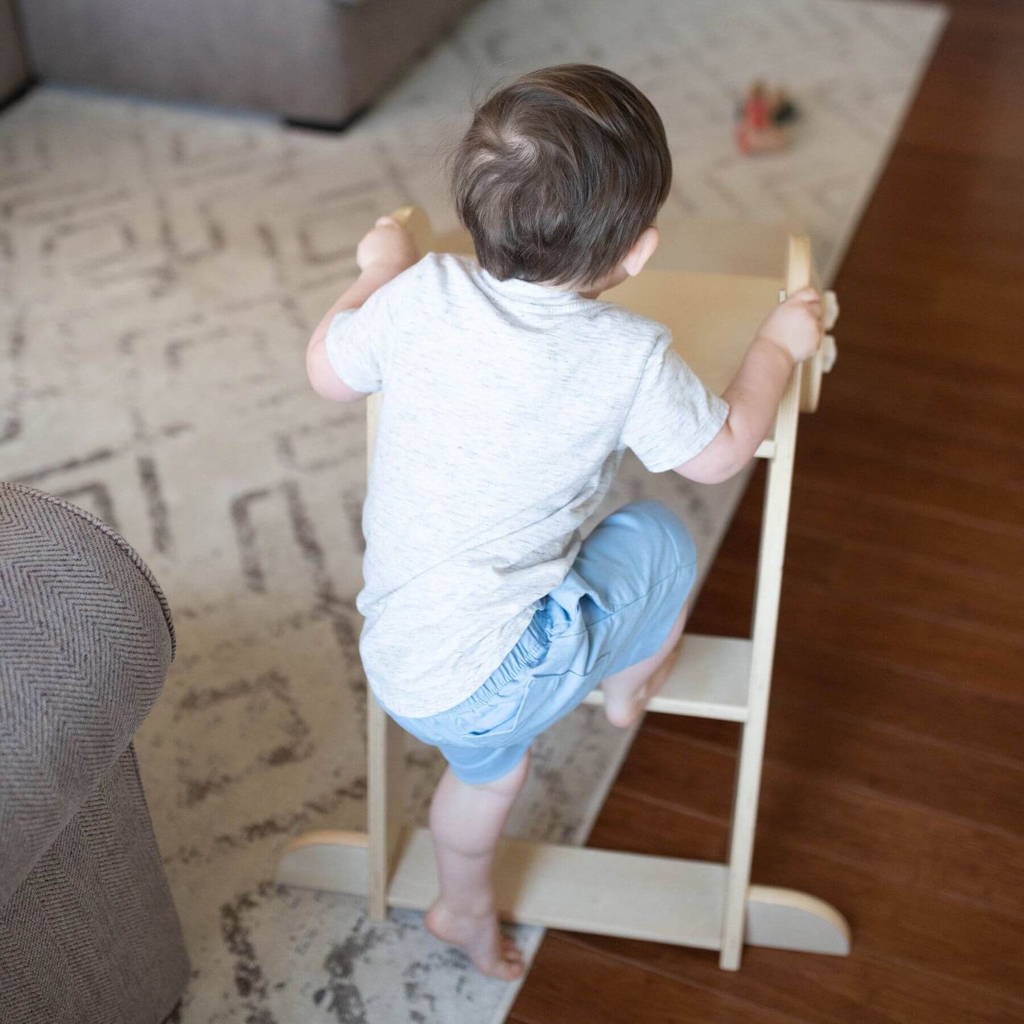 Boy Climbing on Little Partners 2-in-1 Learn 'N Slide/Climb