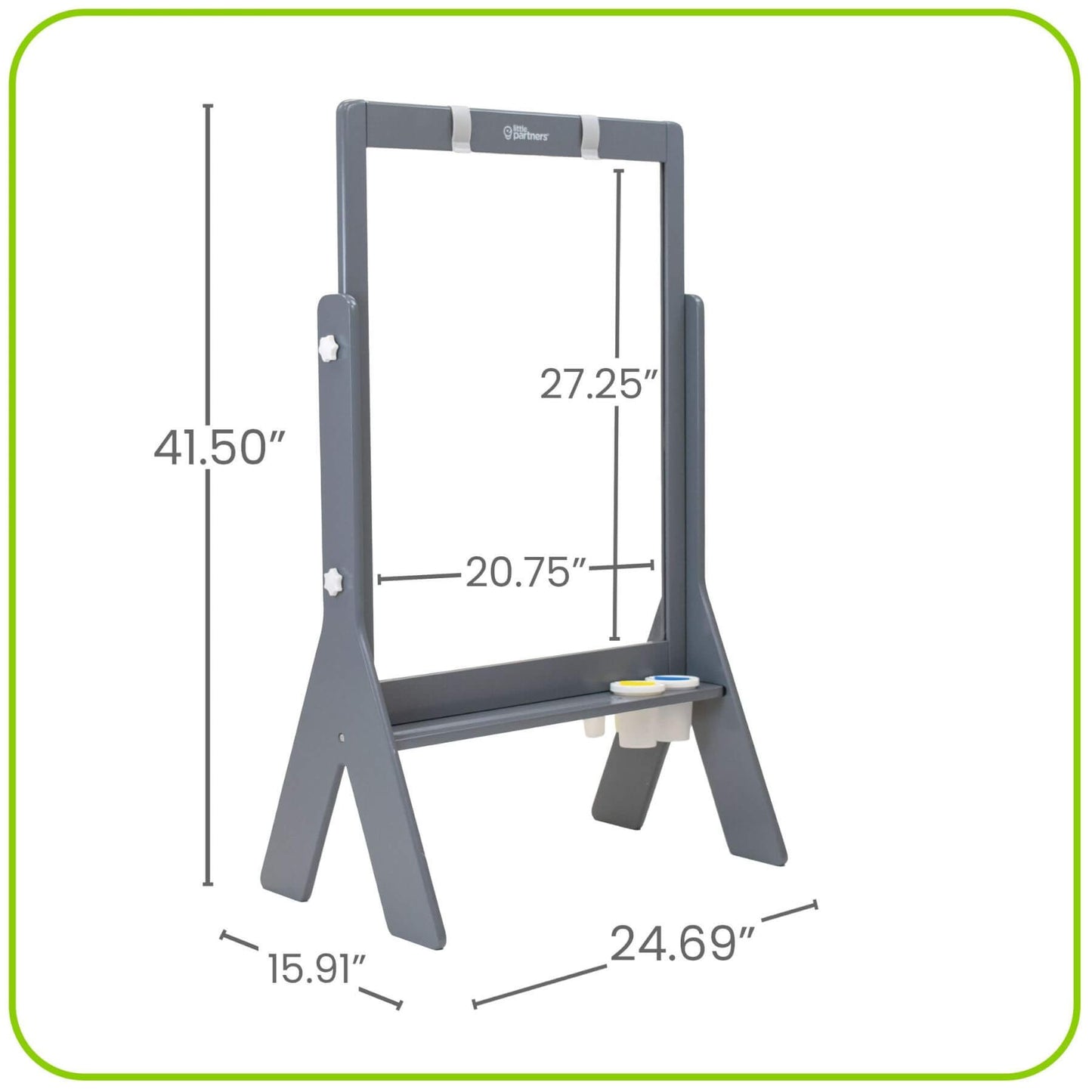Little Partners Peek-A-Boo Easel Grey