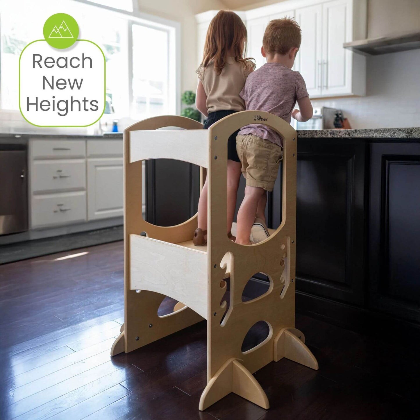 Two Kids Standing on the Same Little Partners The Learning Tower Natural