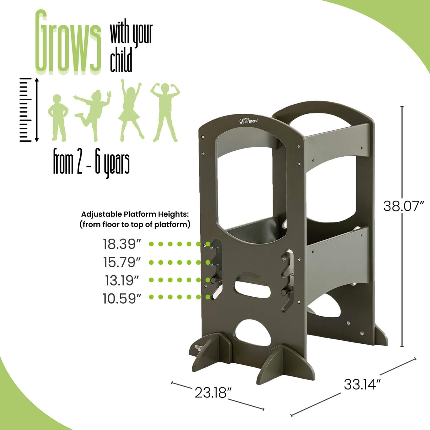 Little Partners The Learning Tower Olive Green