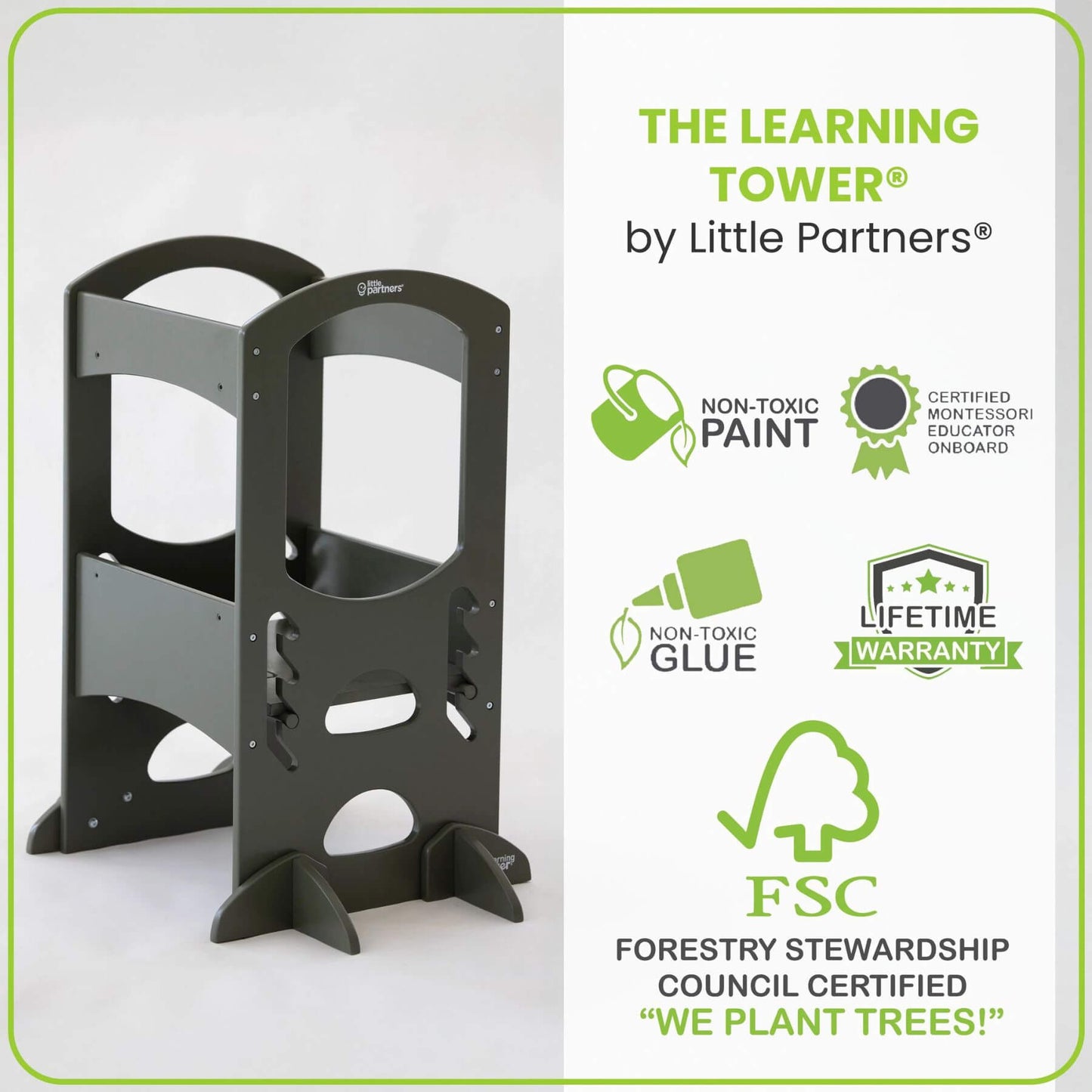 Little Partners The Learning Tower Olive Green
