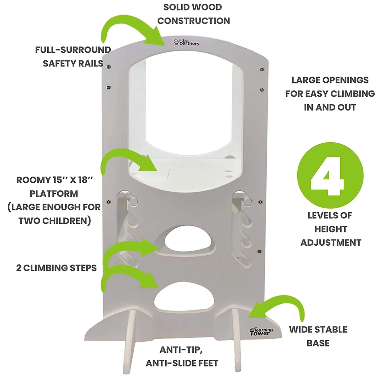 Side View of Little Partners The Learning Tower White