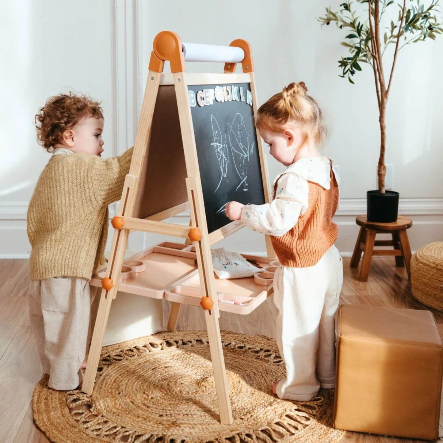 Kids Drawing on Tiny Land® Magnitales Easel