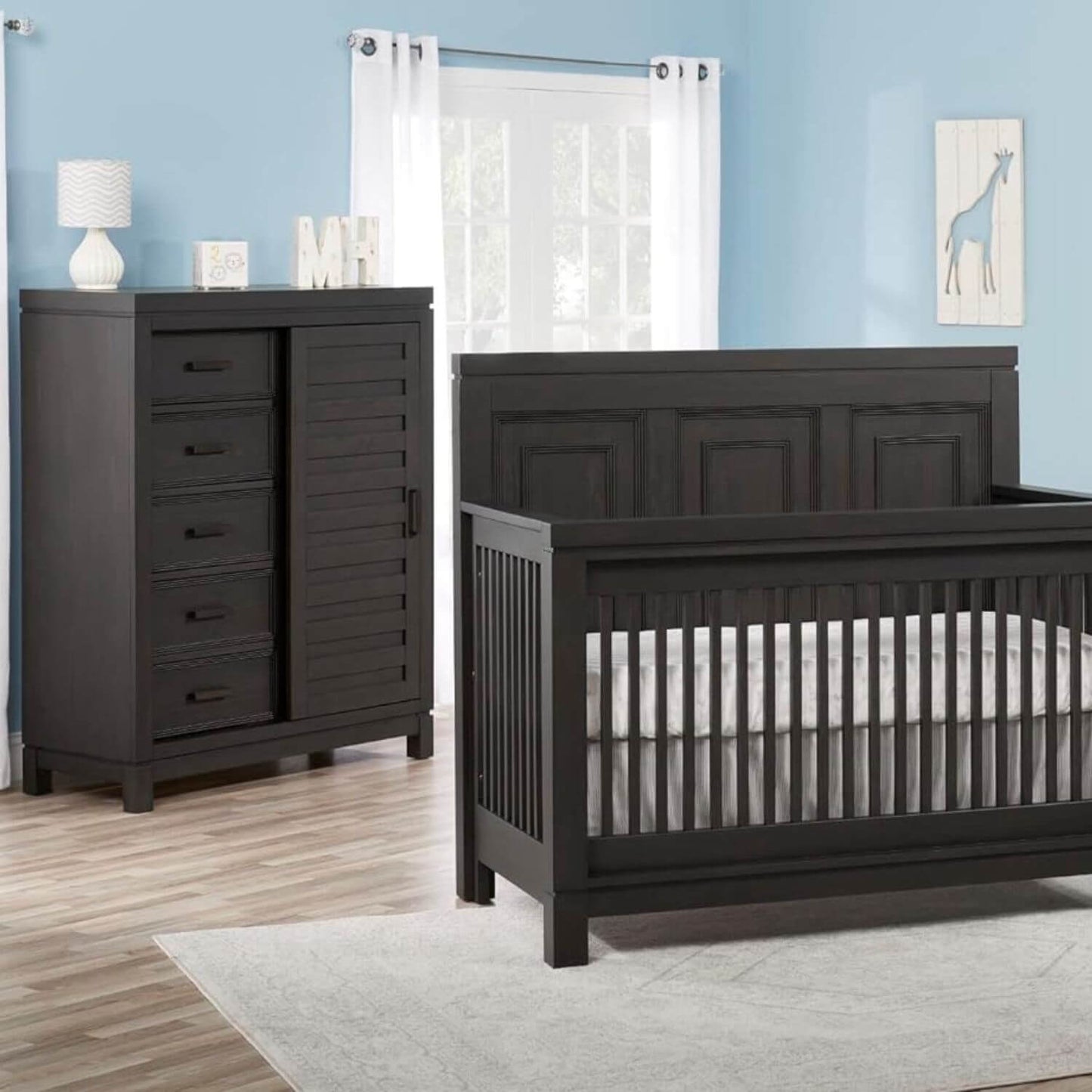 Soho Baby Manchester 5 Drawer Chifferobe, Black Iron