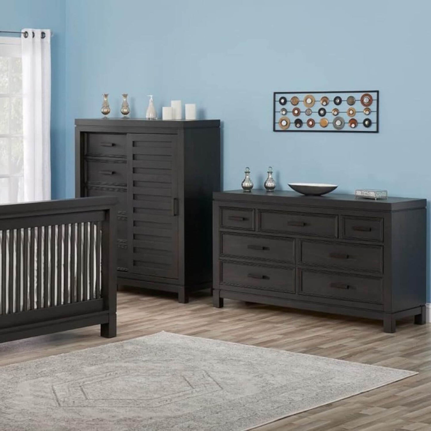 Soho Baby Manchester 5-Drawer Chifferobe | Black Iron