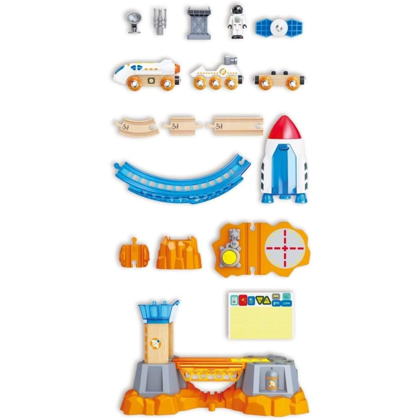 Parts of Hape Mars Mission Launch Set