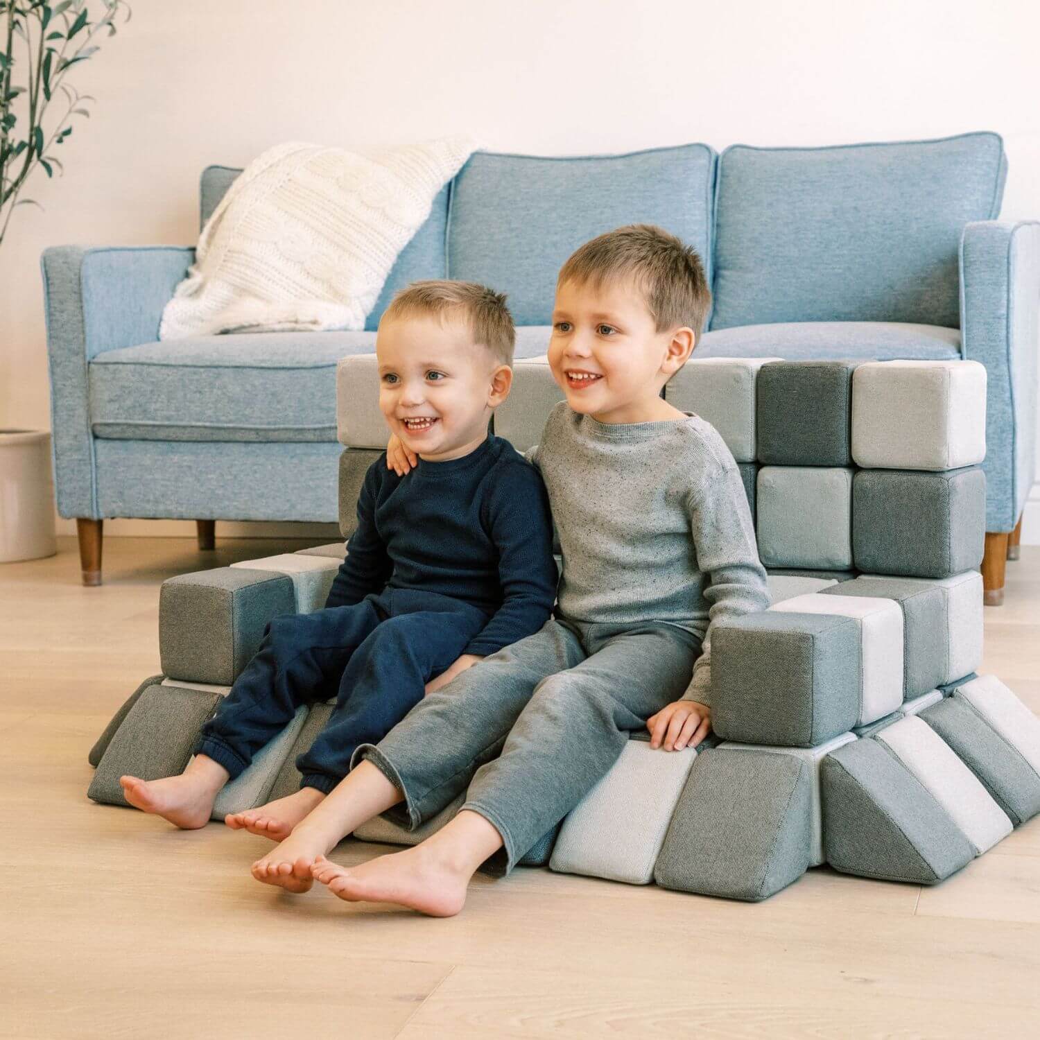 Boys Playing MagnetBlox™ Master Build