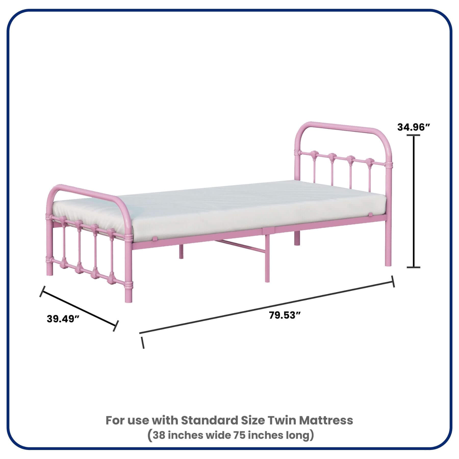 Busy Kids Furniture Melissa Twin Bed Pink