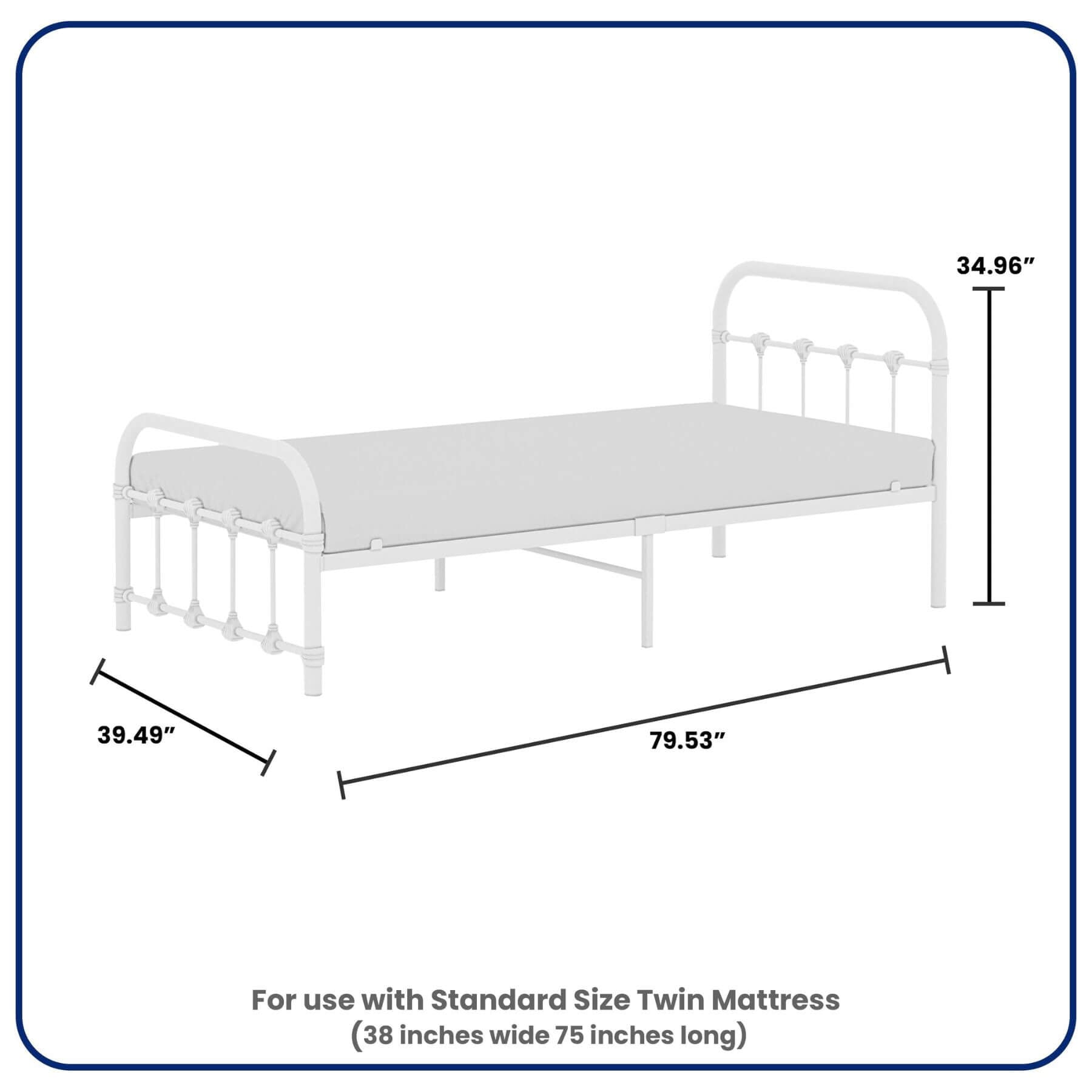 Busy Kids Furniture Melissa Twin Bed White