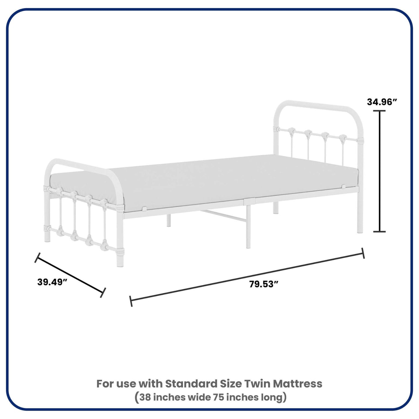 Busy Kids Furniture Melissa Twin Bed White