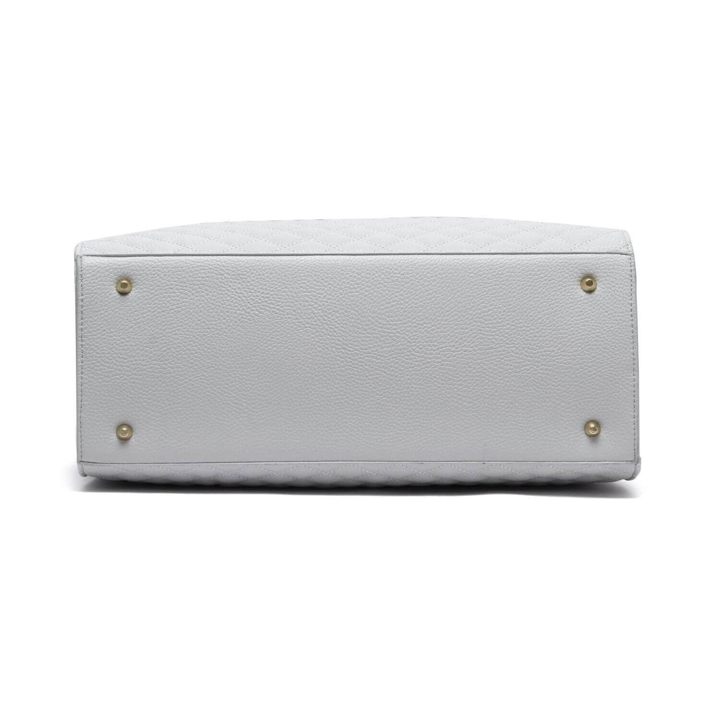 Bottom View of Luli Bebé Monaco Tote Bag | Stone Grey