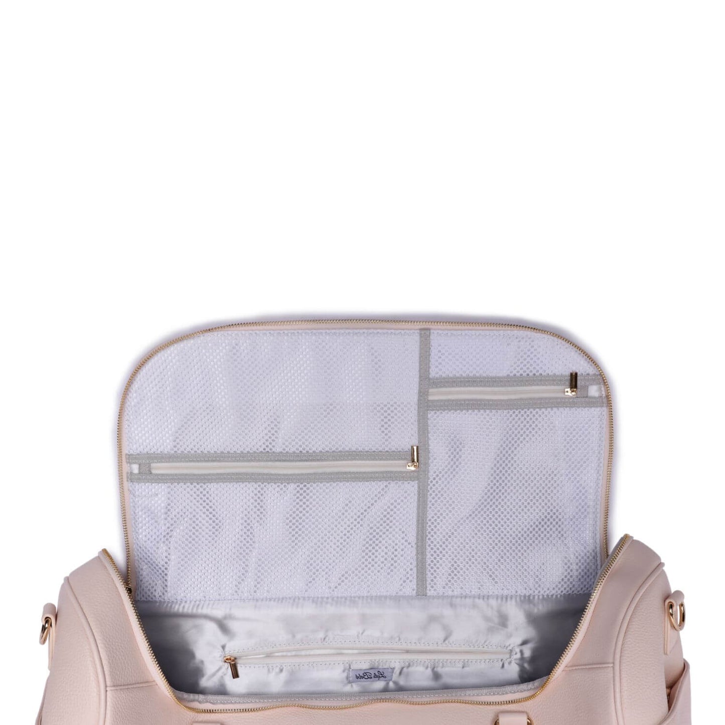 Detail of Luli Bebé Monaco Travel Bag | Pastel Pink