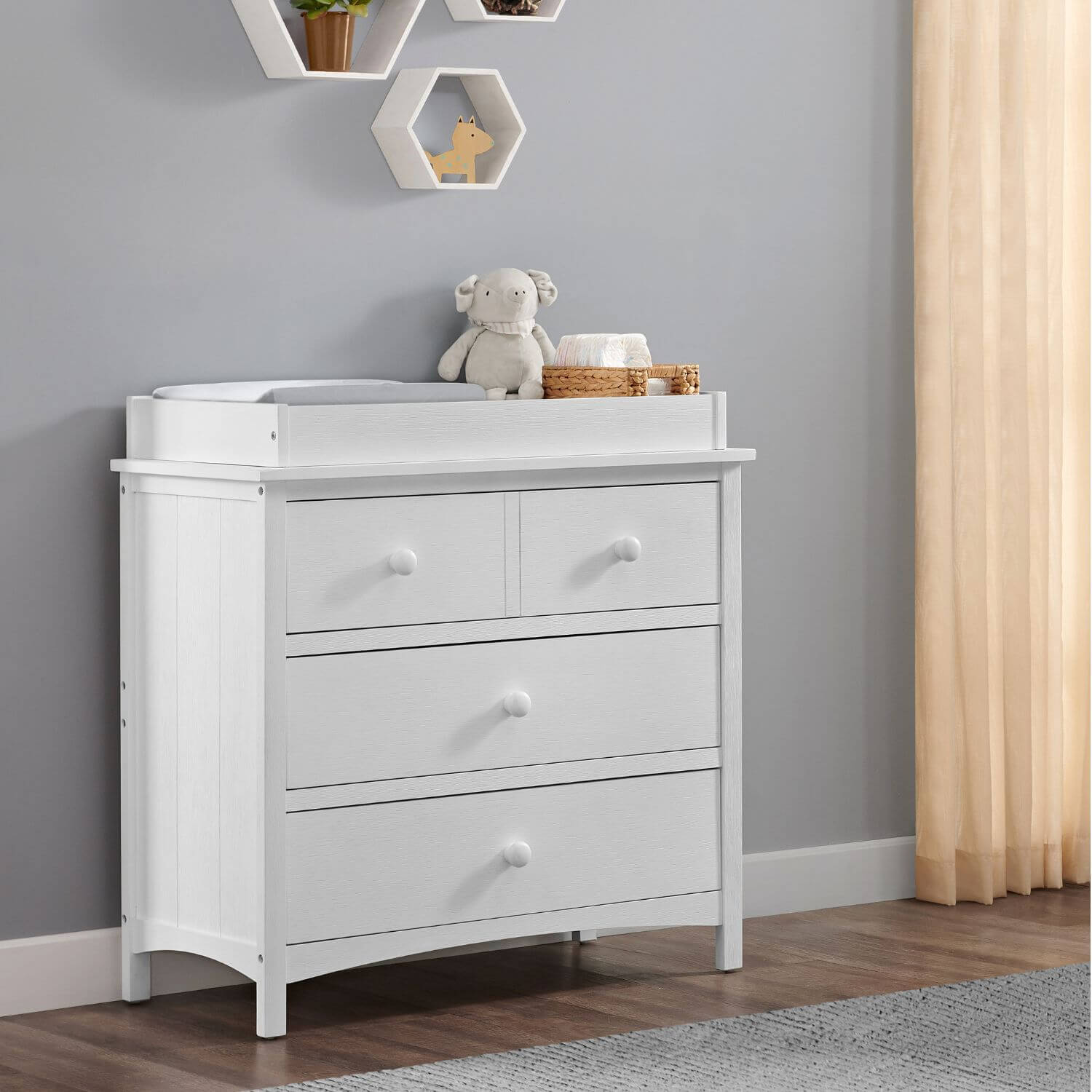Oxford Baby Montauk 3-Drawer Dresser | Barn White