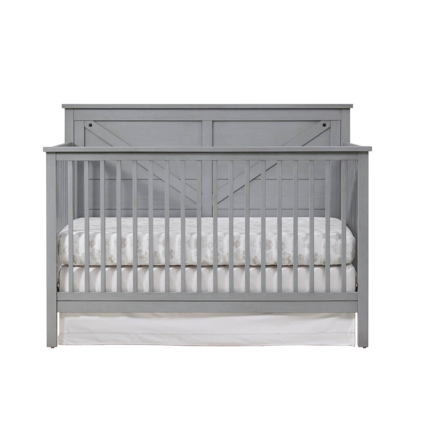 Oxford Baby Montauk 4-in-1 Convertible Crib | Farmhouse Gray