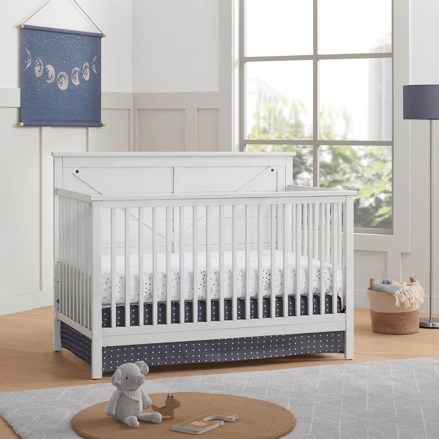 Oxford Baby Montauk 4-in-1 Convertible Crib | Barn White
