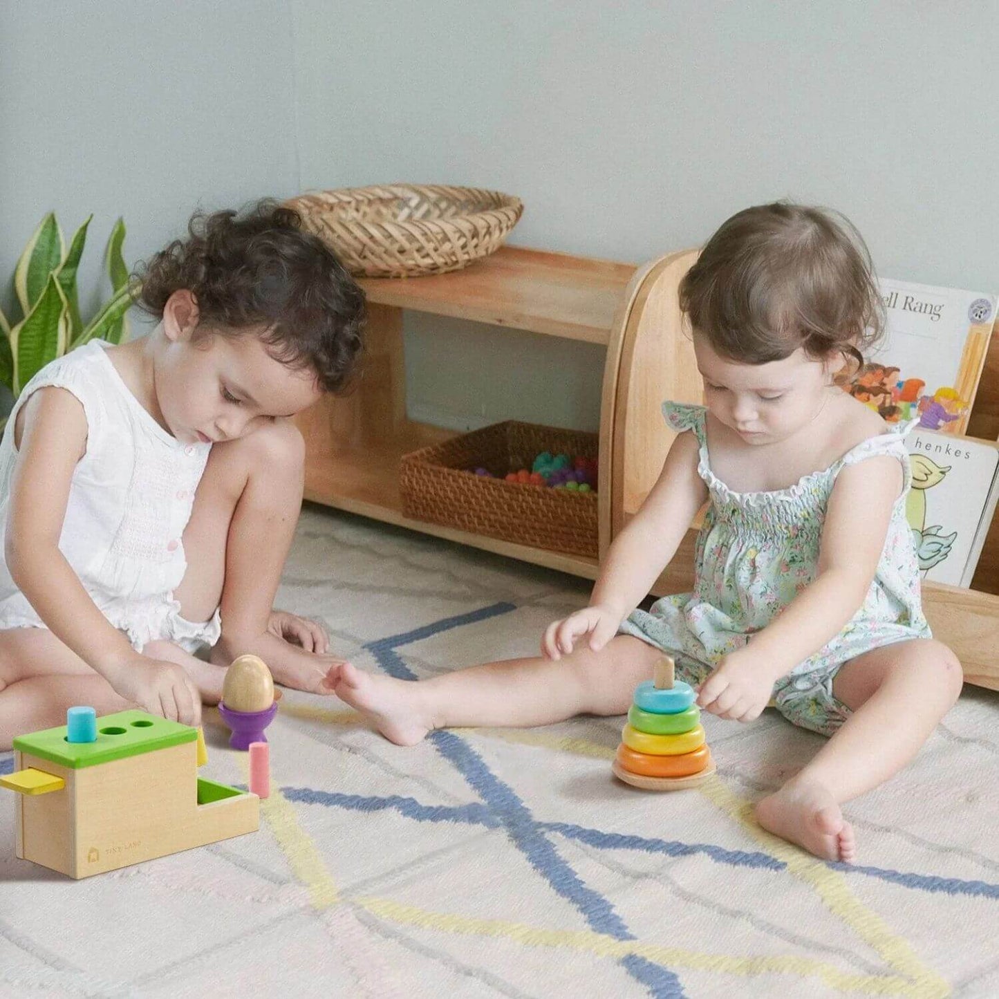 Kids Playing Tiny Land® Montessori Toys Set for Infants