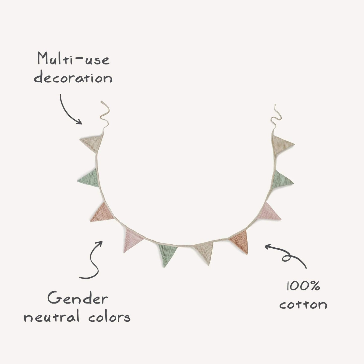 Mushie Organic Cotton Baby Garland