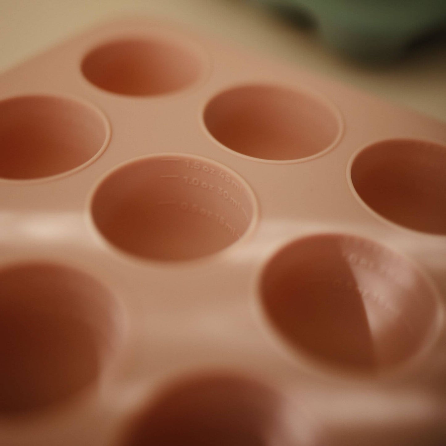 Close-up of a Mushie Baby Food Freezer Tray