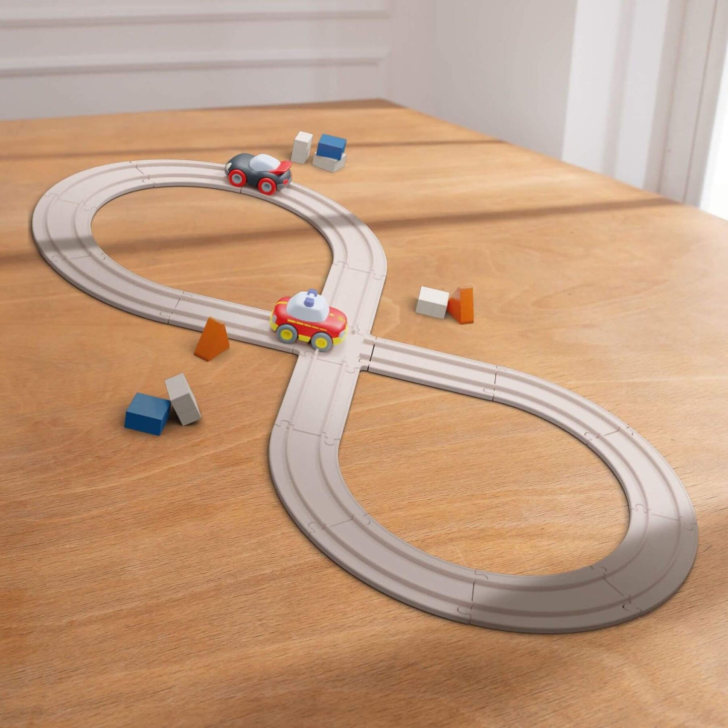 HABA USA Cars - My First Racetrack on a wooden surface