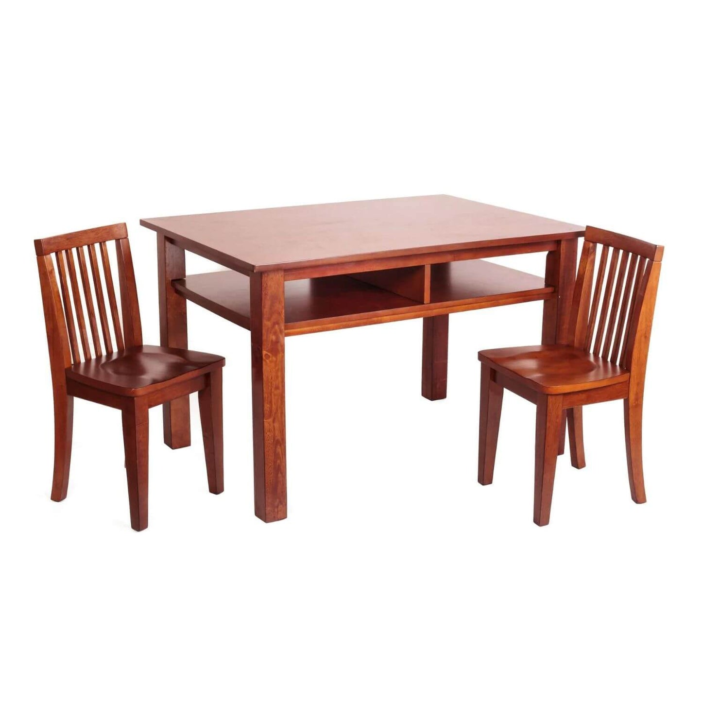 AFG Newton Kids Table and 2 Contoured Chair Set, Mahogany