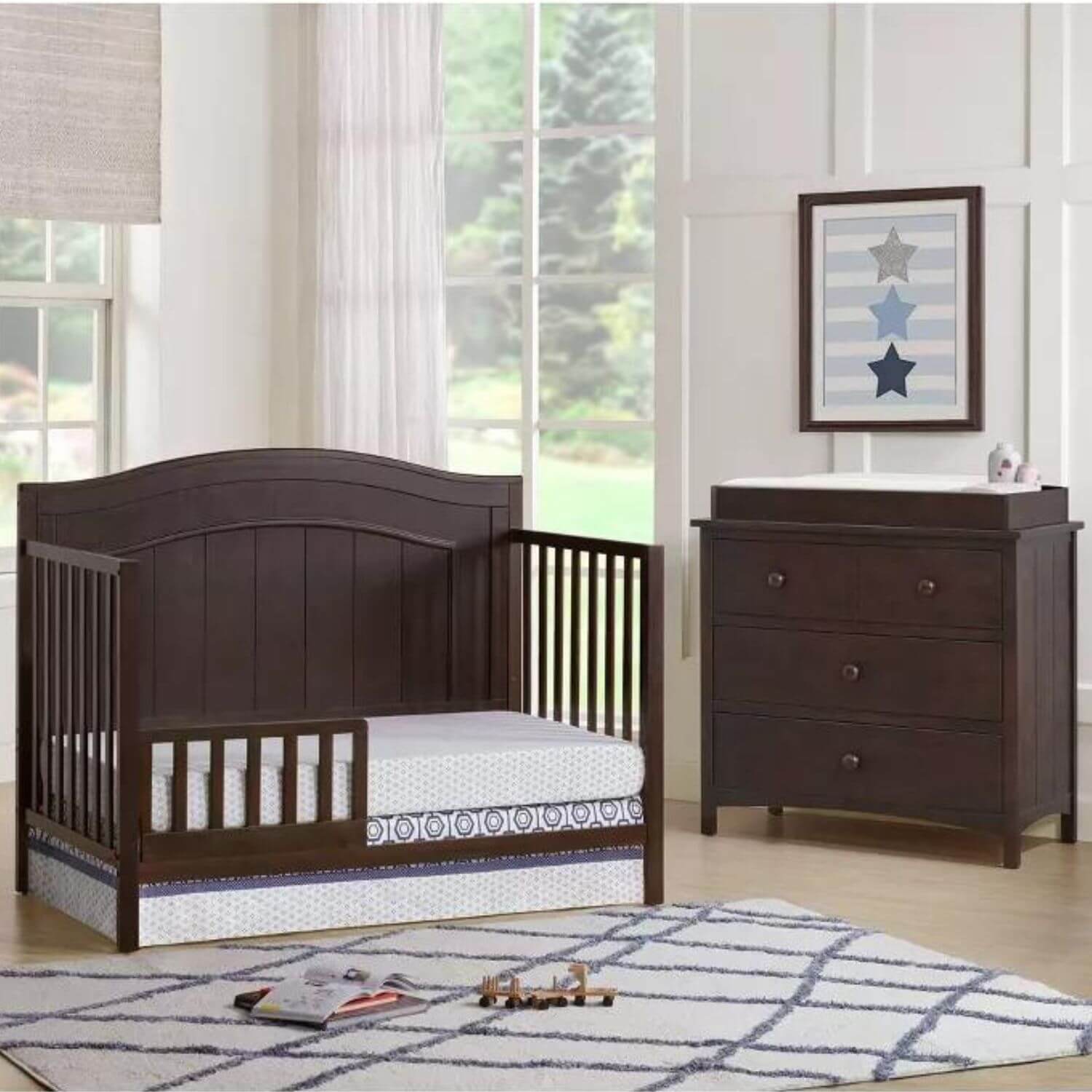 Oxford Baby Nolan 4-in-1 Convertible Crib | Espresso