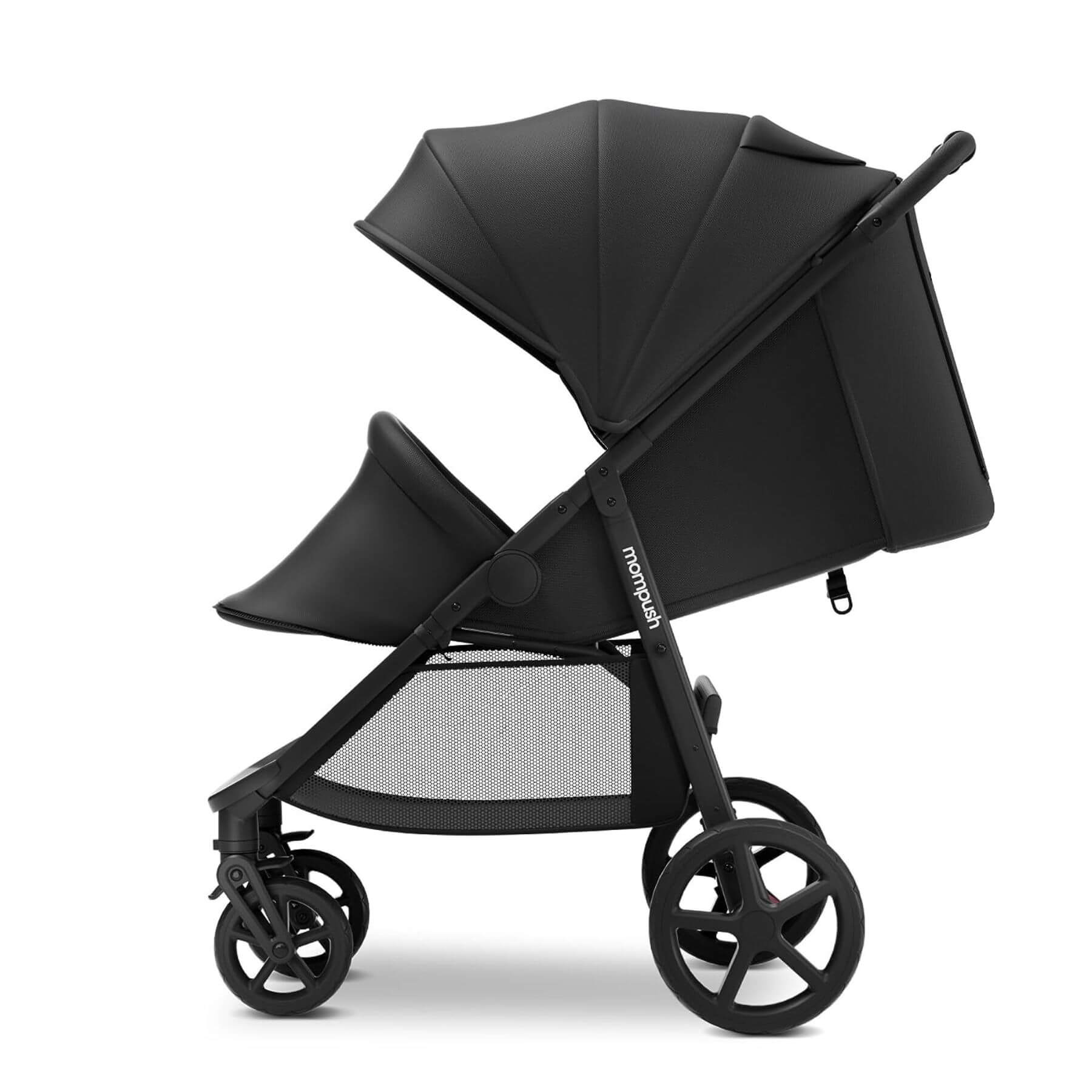 Side View of Mompush Nova Baby Stroller Black