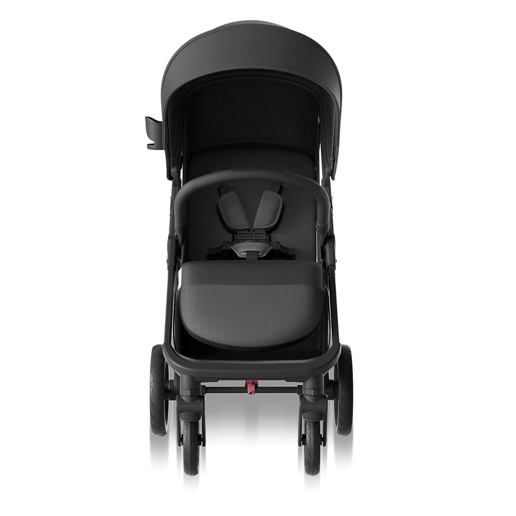 Front View of Mompush Nova Baby Stroller Black