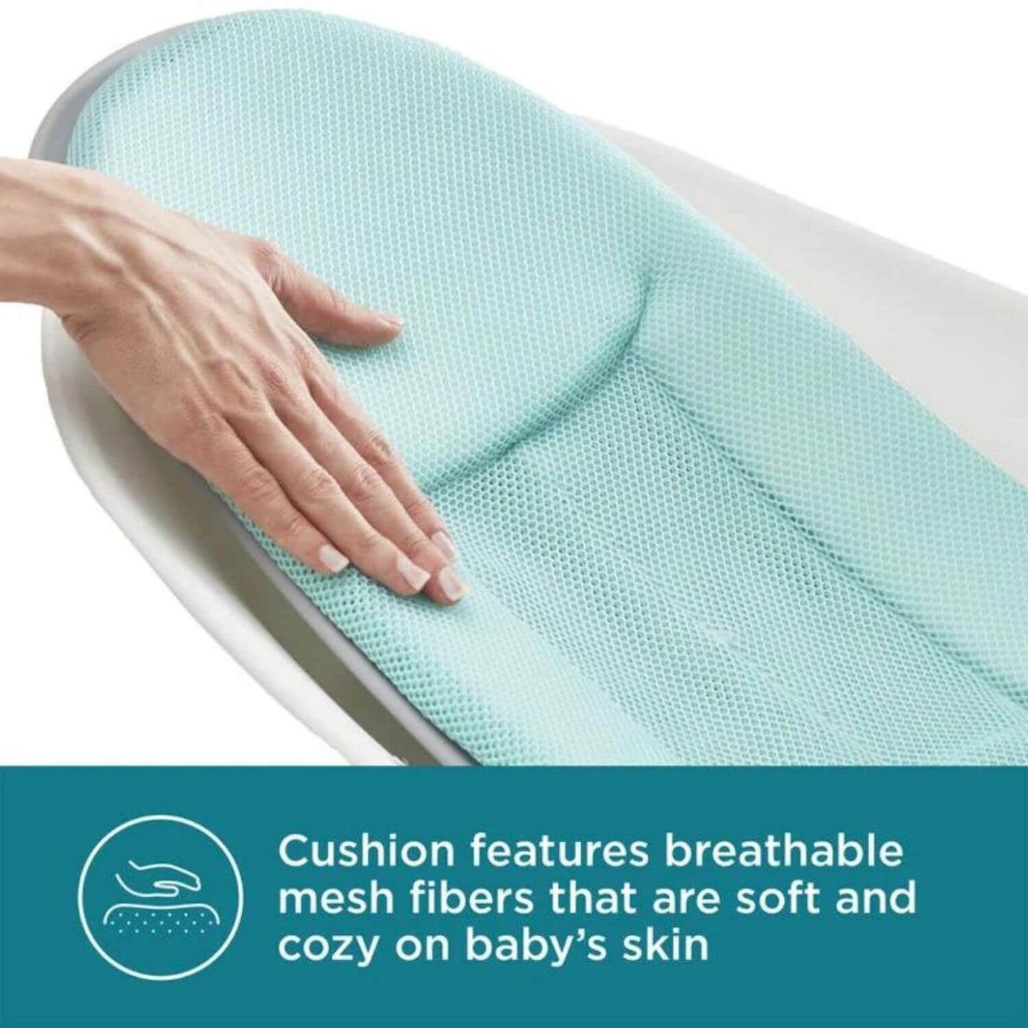 Contours Oasis 2-in-1 Comfort Cushion Tub White - Detail