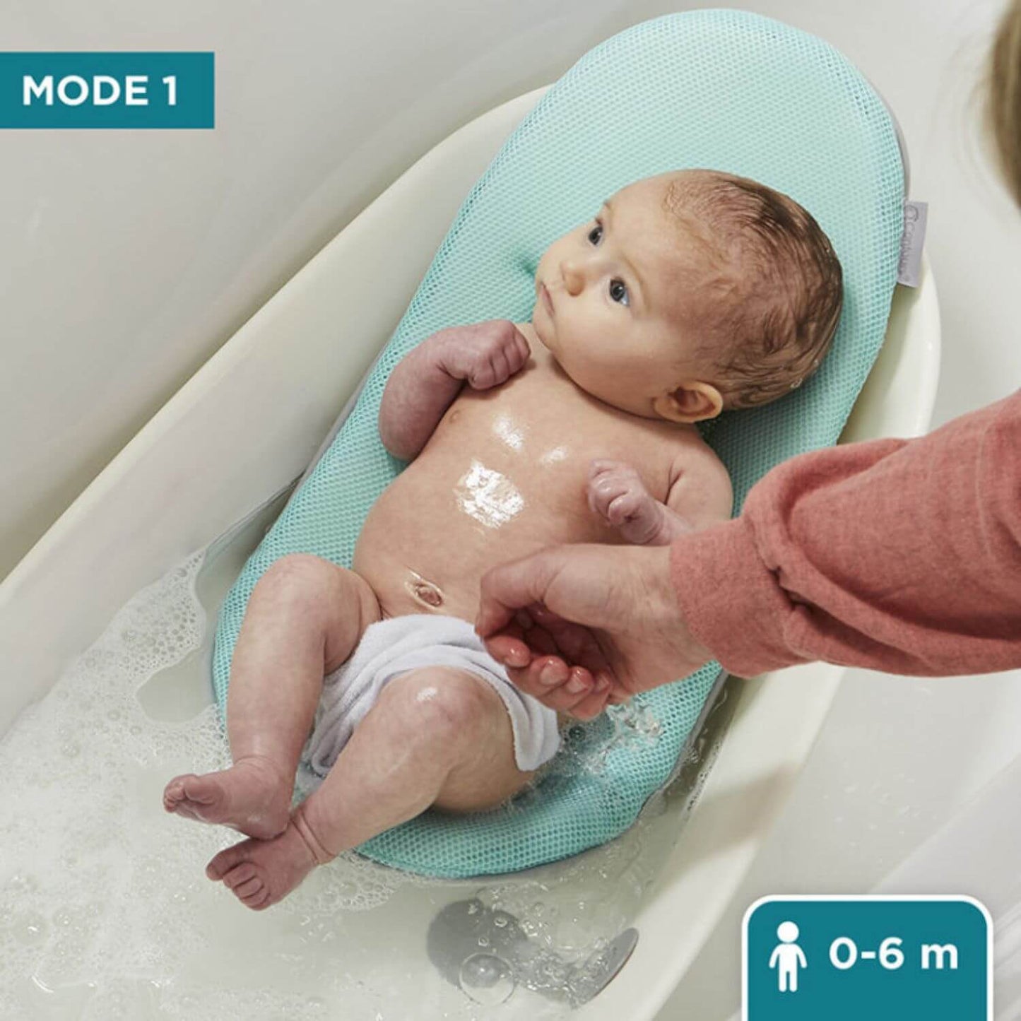 Contours Oasis 2-in-1 Comfort Cushion Tub White - Detail