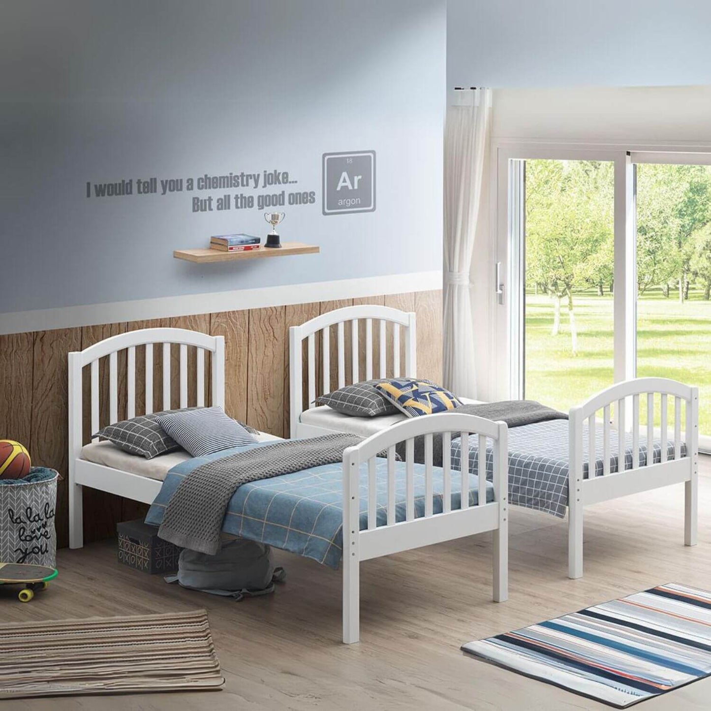 Orbelle Bunk Bed Twin over Twin Model 450 White - Lifestyle