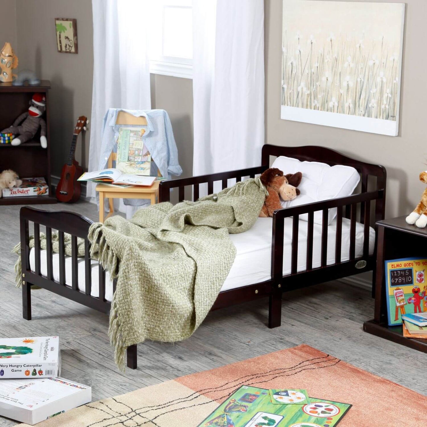 Orbelle Contemporary Toddler bed Espresso - Lifestyle
