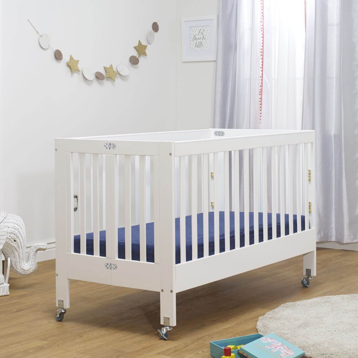 Orbelle Roxy Full Size Portable Crib White - Lifestyle