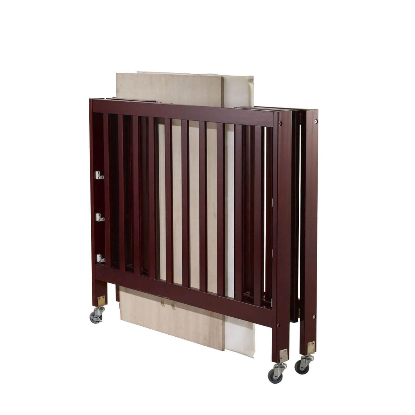 Orbelle Roxy Three Level Mini Portable Crib Cherry - Folded