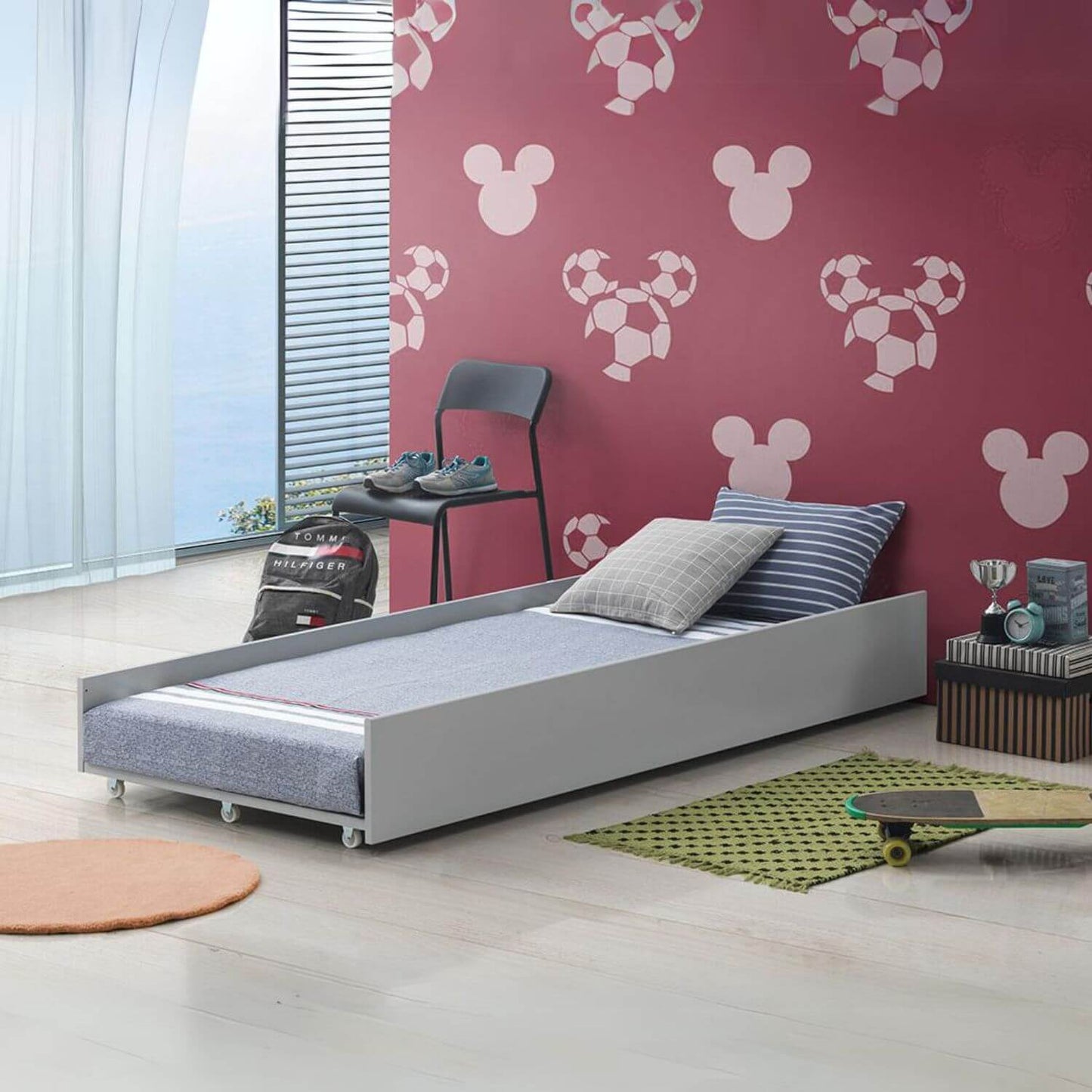 Orbelle Trundle Model 3739, Without Side Panels, Gray - Lifestyle