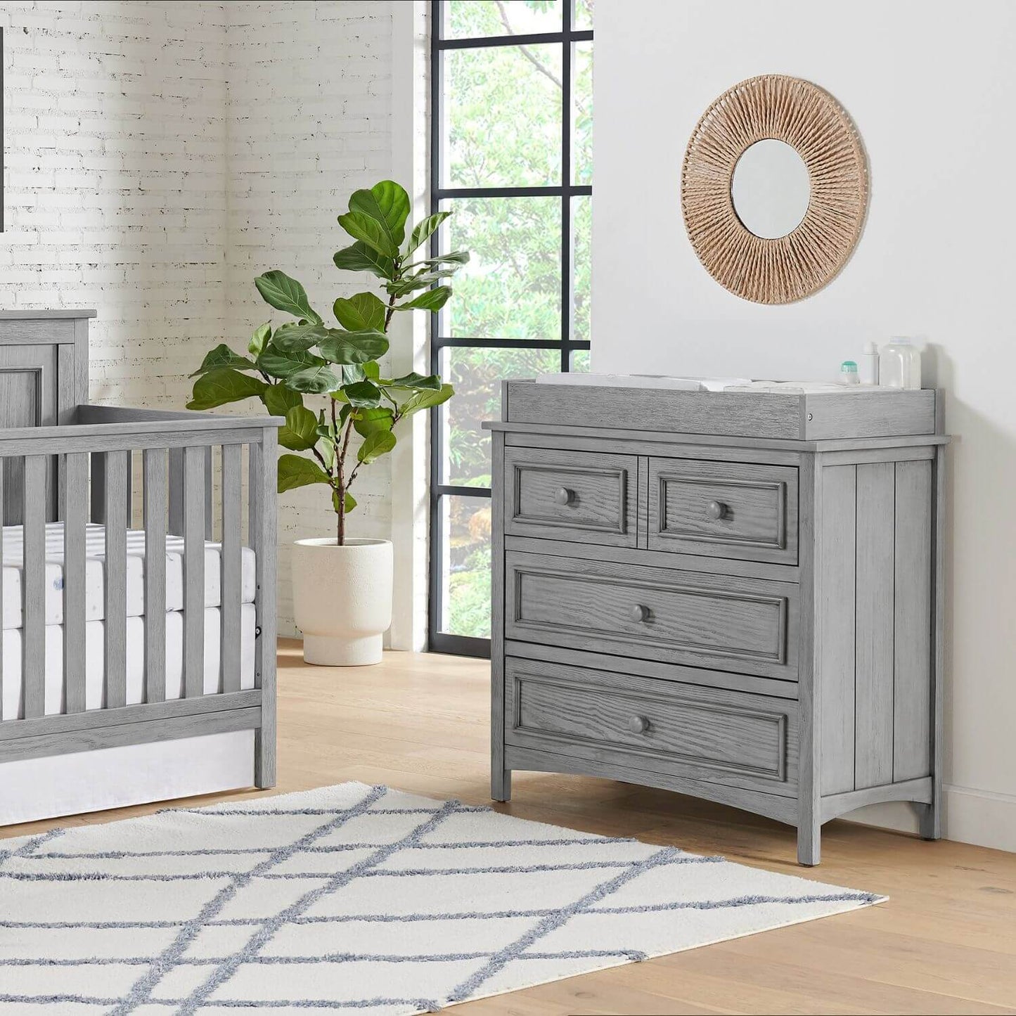 Oxford Baby Bennett Changing Topper (RTA) For 3 DR | Rustic Gray