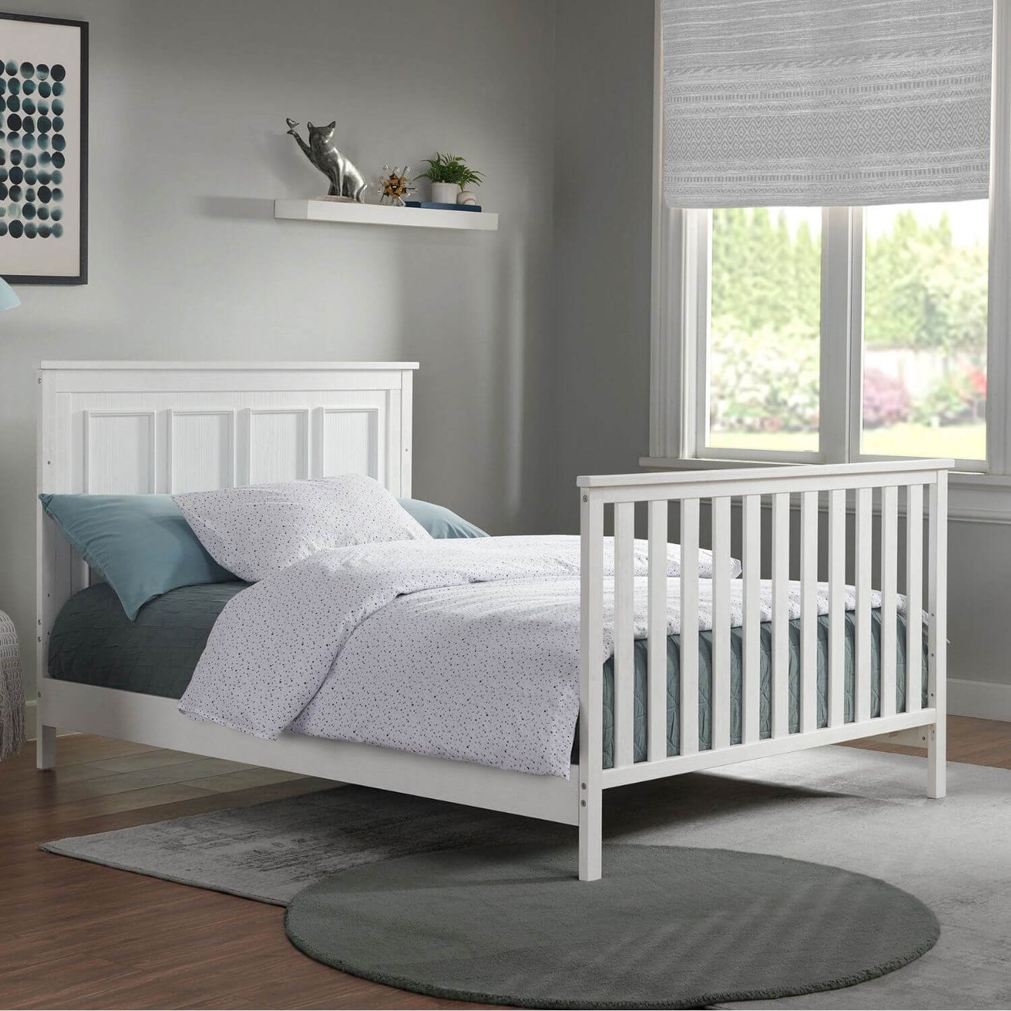 Oxford Baby Bennett Full Bed Conversion Kit | Rustic White