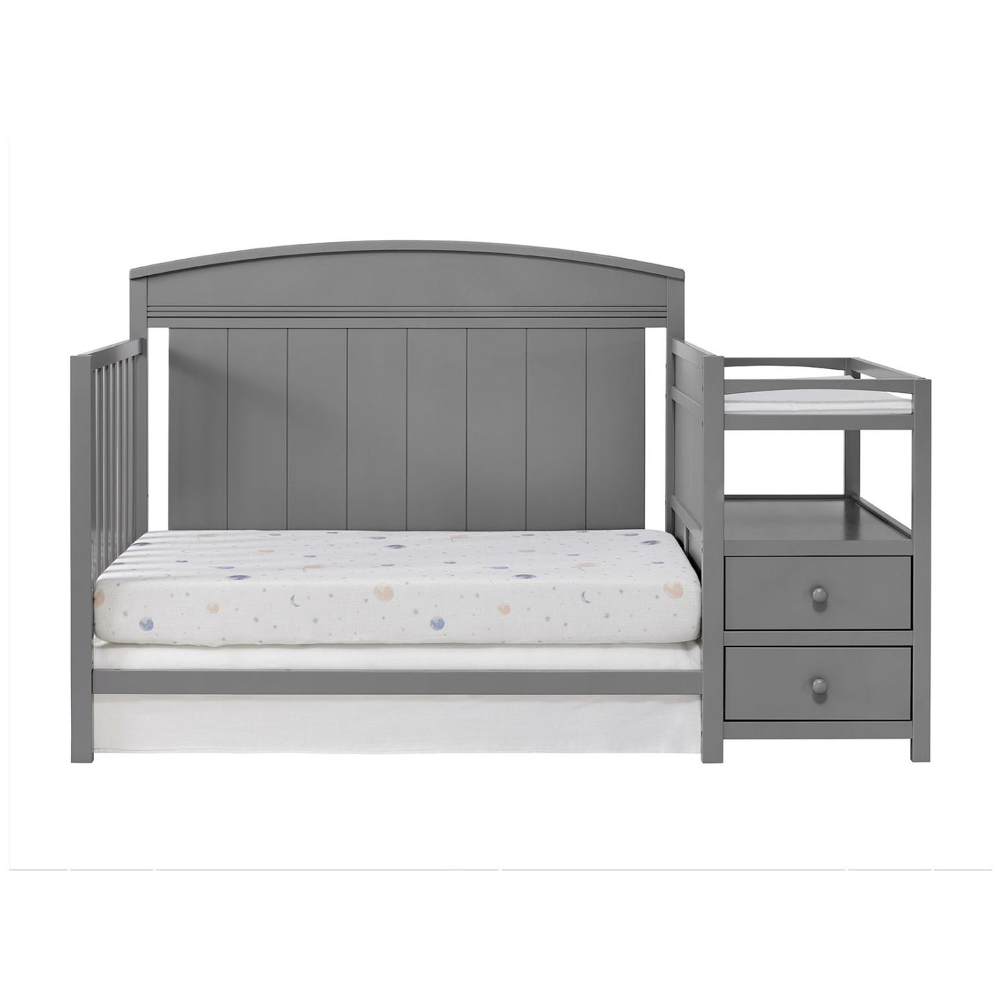 Oxford Baby Pearson Crib and Changer Combo | Dove Gray