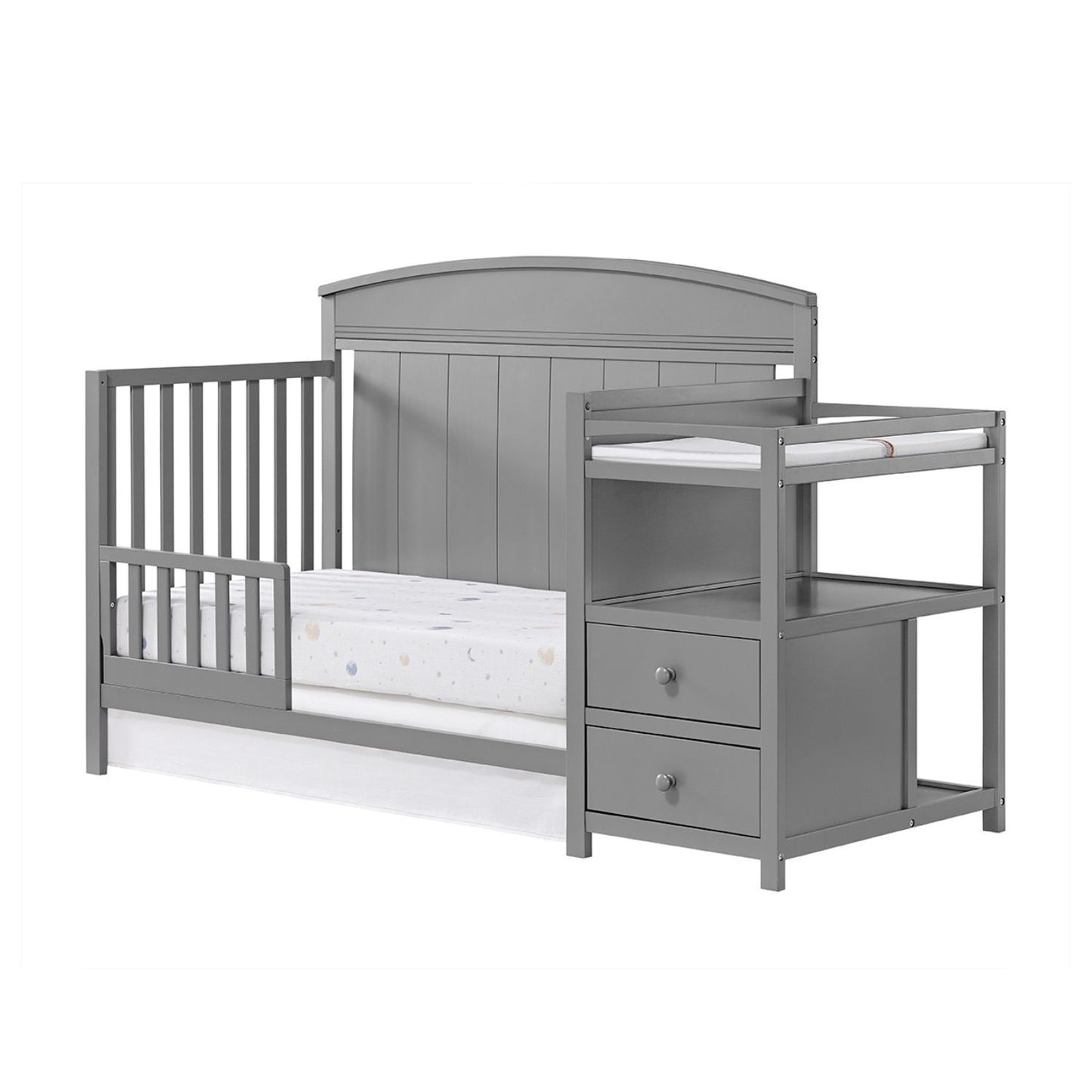 Oxford Baby Pearson Crib and Changer Combo | Dove Gray