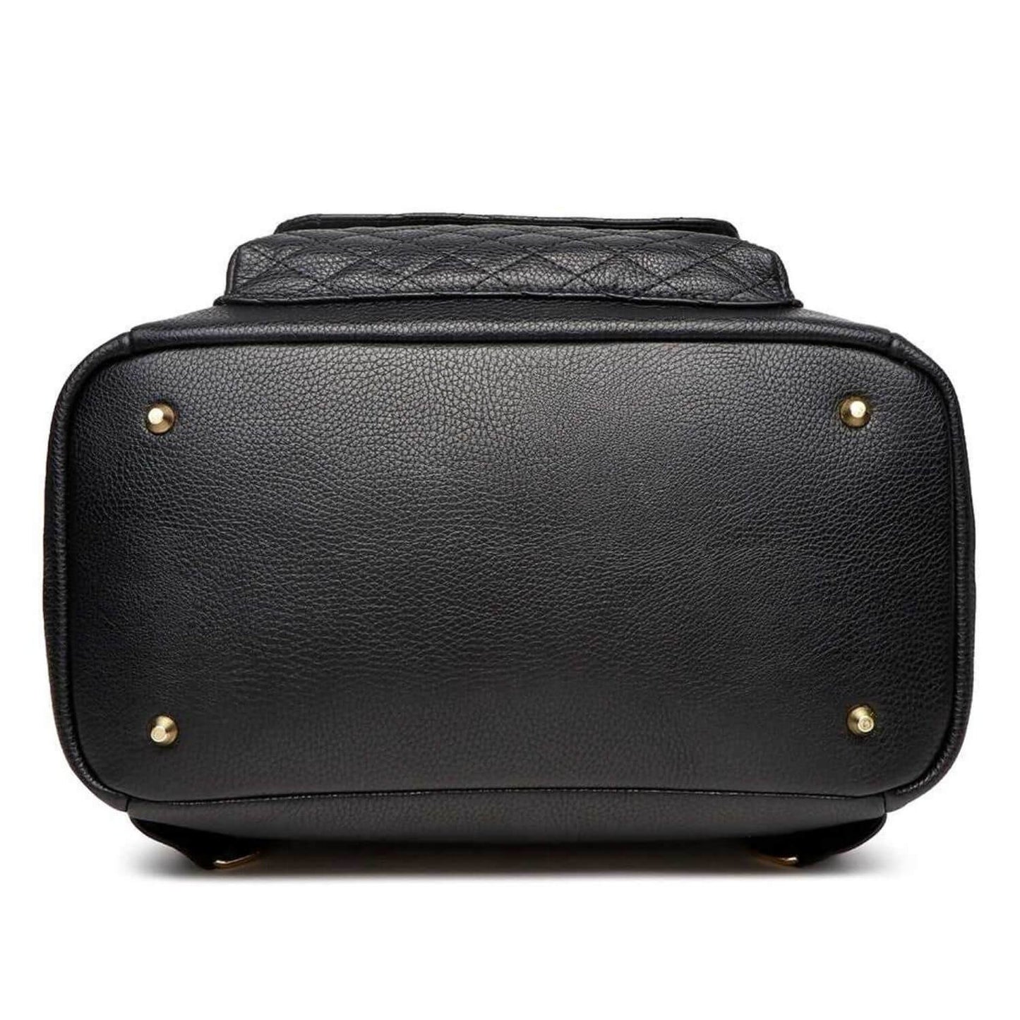 Bottom View of Luli Bebé Petit Monaco Diaper Bag | Ebony Black