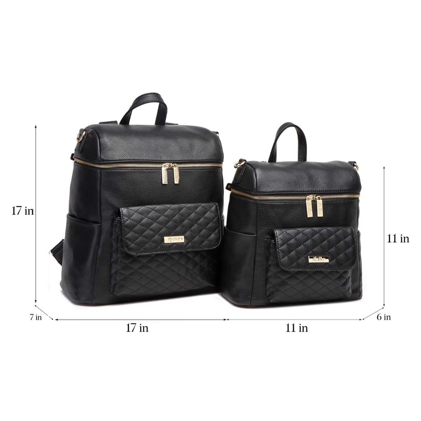 Luli Bebé Petit Monaco Diaper Bag | Ebony Black