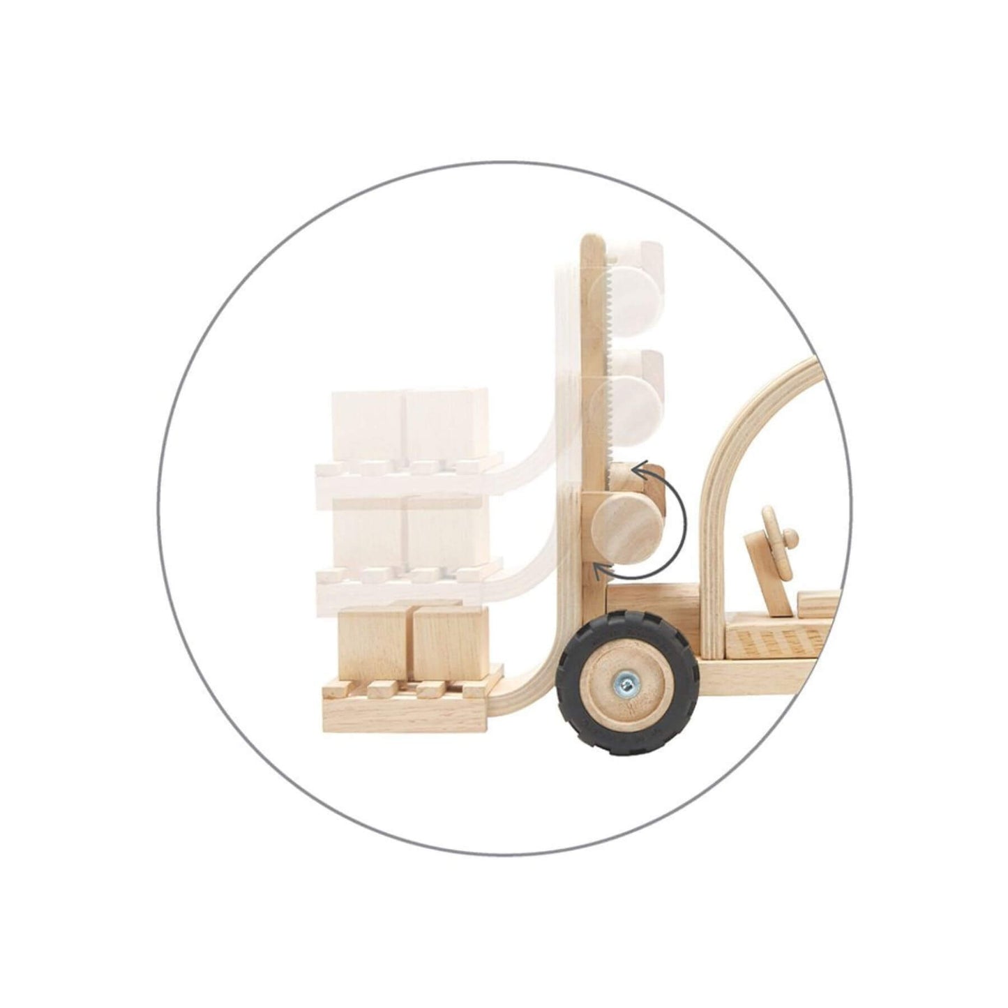 Close-up of PlanToys Forklift
