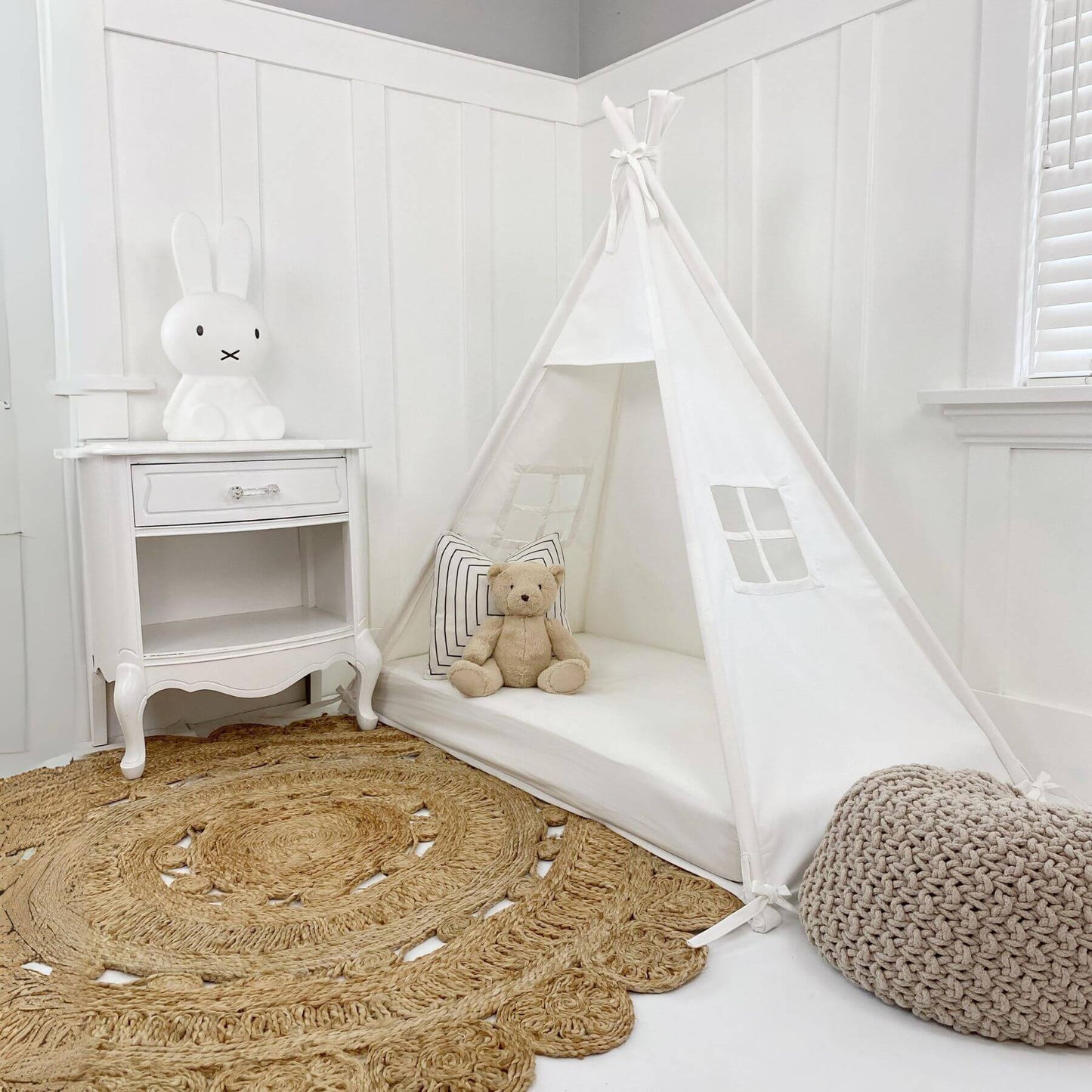 Domestic Objects Play Tent Canopy No Doors, White, Crib/Cot