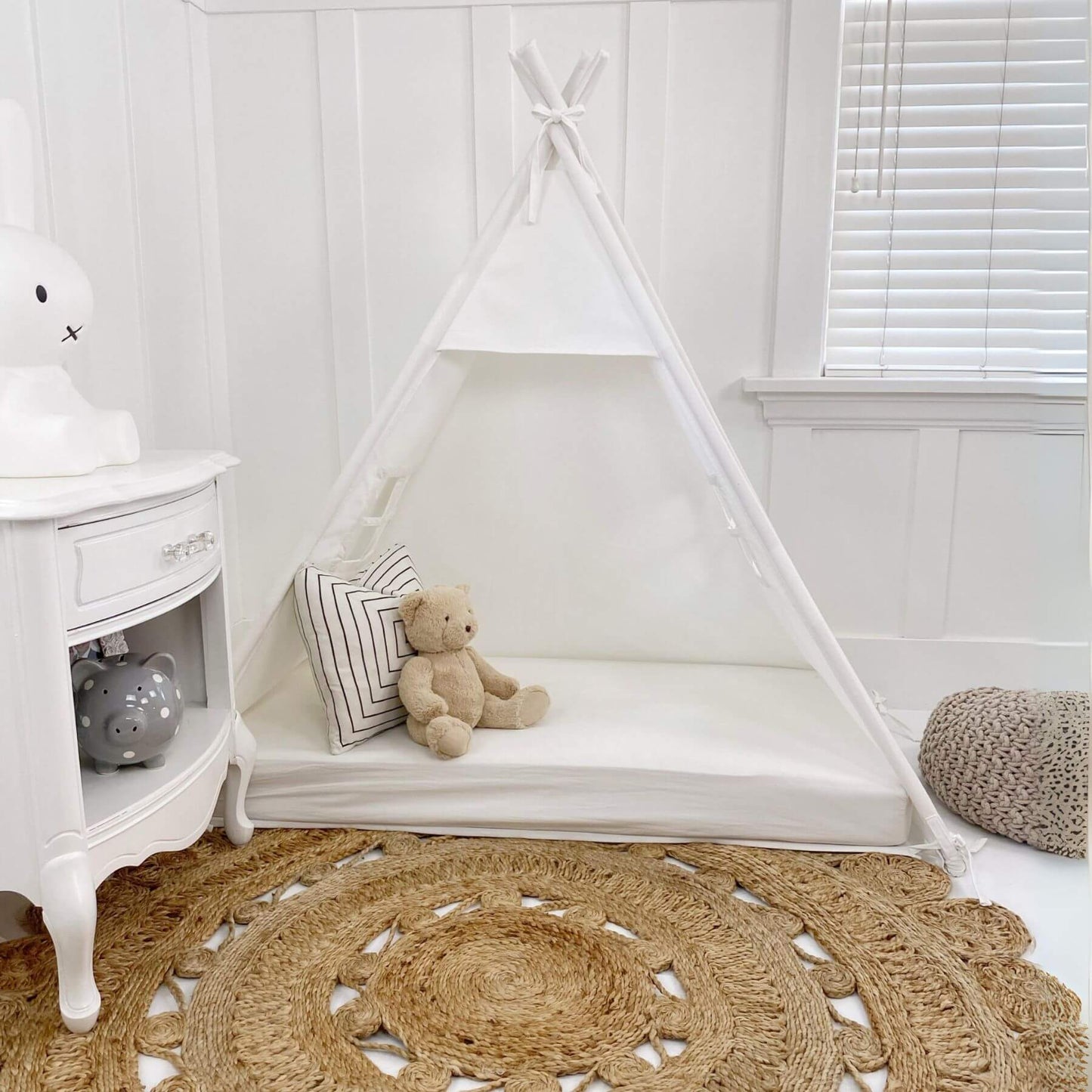 Domestic Objects Play Tent Canopy No Doors, White, Crib/Cot