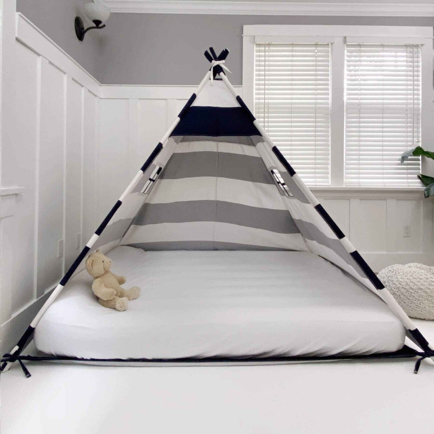 Domestic Objects Play Tent Canopy No Doors, Navy, Double/Full