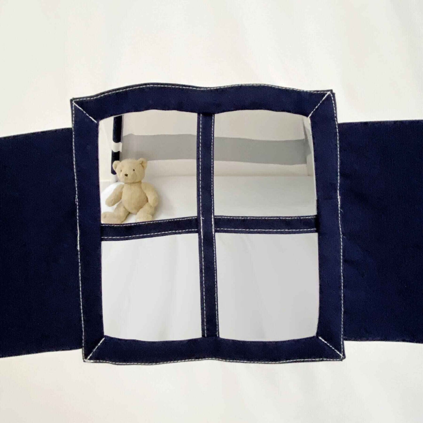 Window of Domestic Objects Play Tent Canopy No Doors, Navy, Double/Full