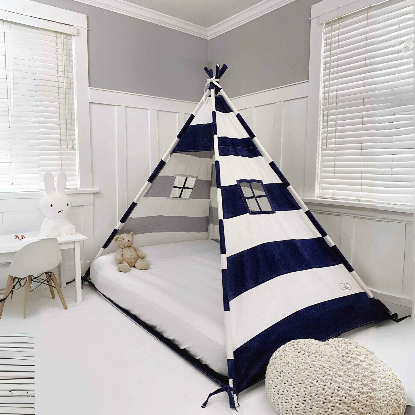 Domestic Objects Play Tent Canopy No Doors, Navy, Double/Full