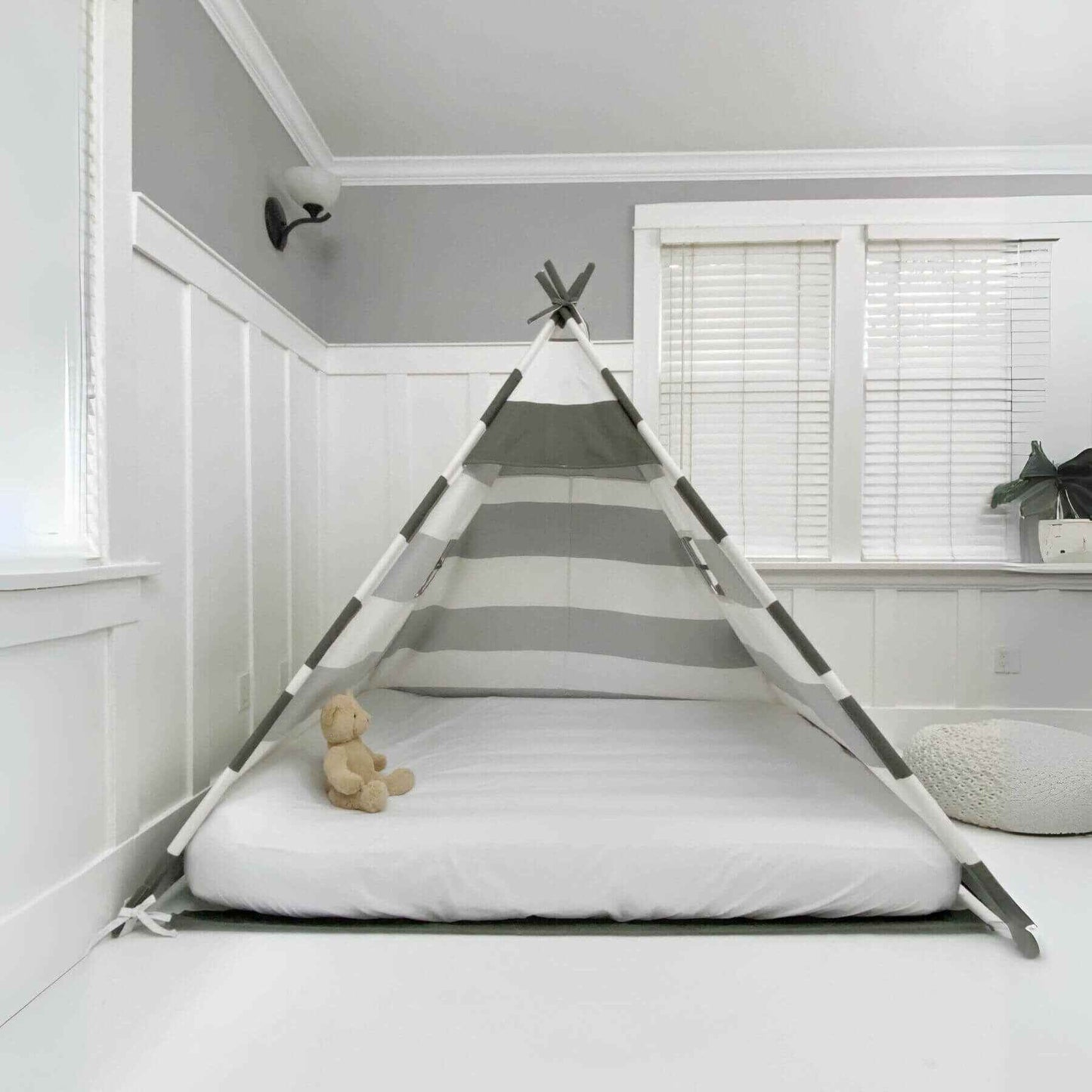 Domestic Objects Play Tent Canopy No Doors, Grey, Double/Full
