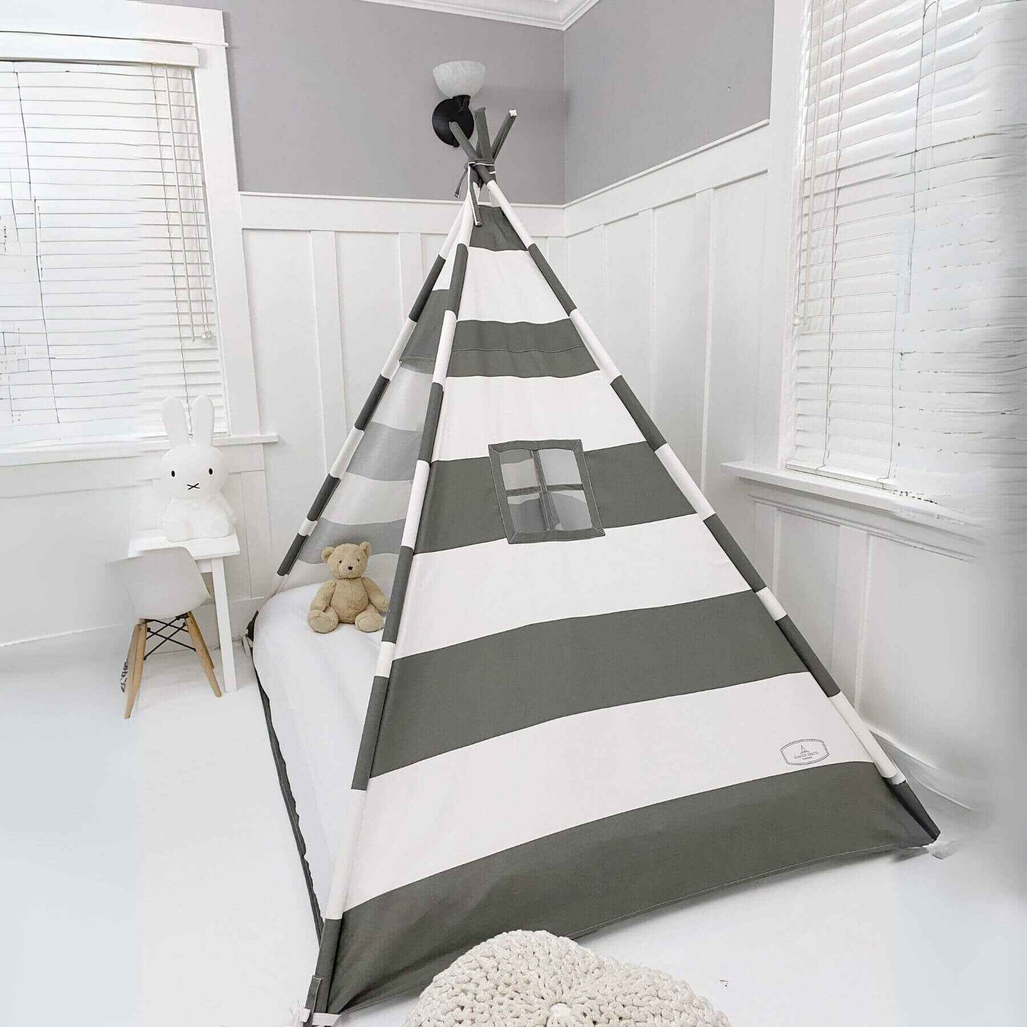 Domestic Objects Play Tent Canopy No Doors, Grey, Double/Full