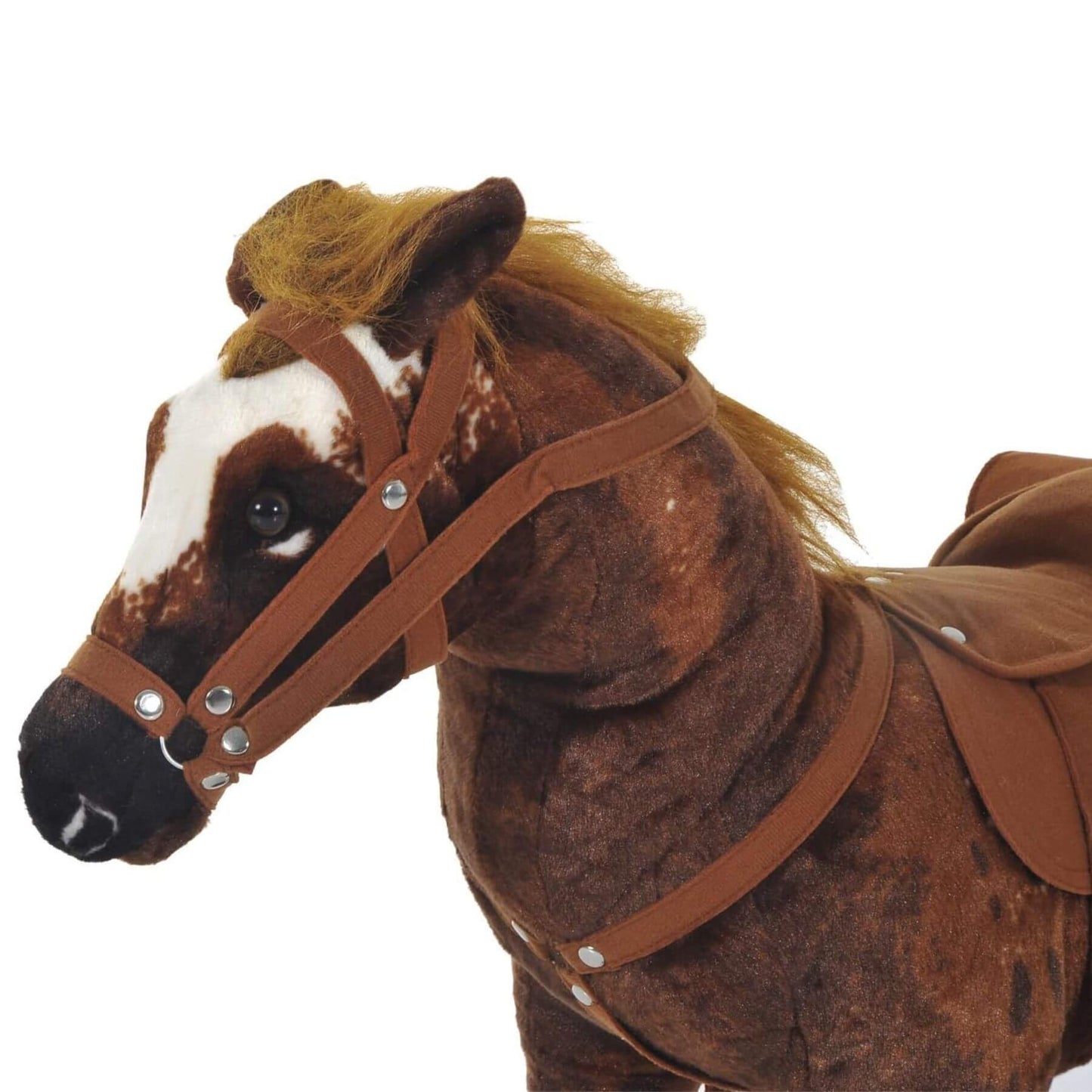 Qaba Ride On Horse with Neighing and Galloping Sound Brown